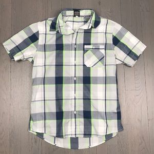 Tony Hawk Plaid Short Sleeve Button Down Shirt